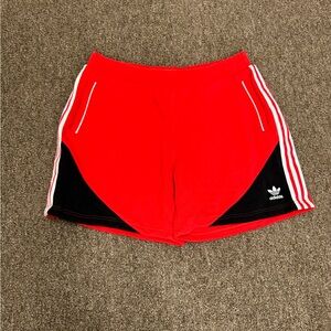 Adidas Red and Black Sports Shorts size XL women’s